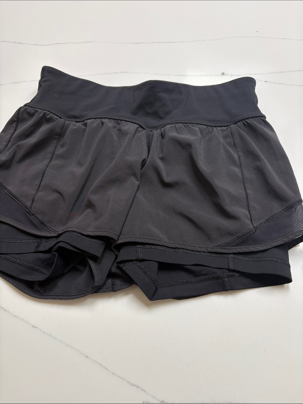 lululemon athletica Black Athletic hottie hot Shorts 2.5” inseam, hi rise - Picture 2 of 4